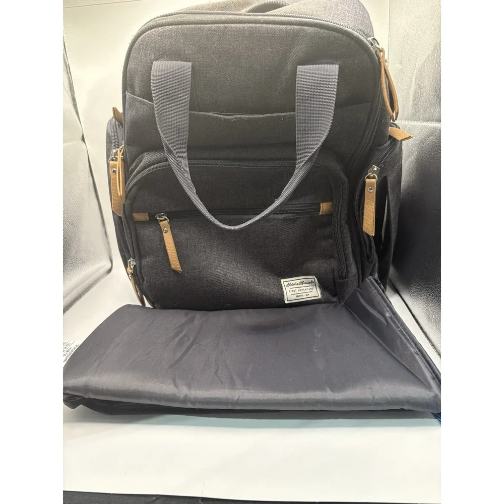 Eddie Bauer Canyon Summit Convertible Diaper Bag Backpack Charcoal Gray